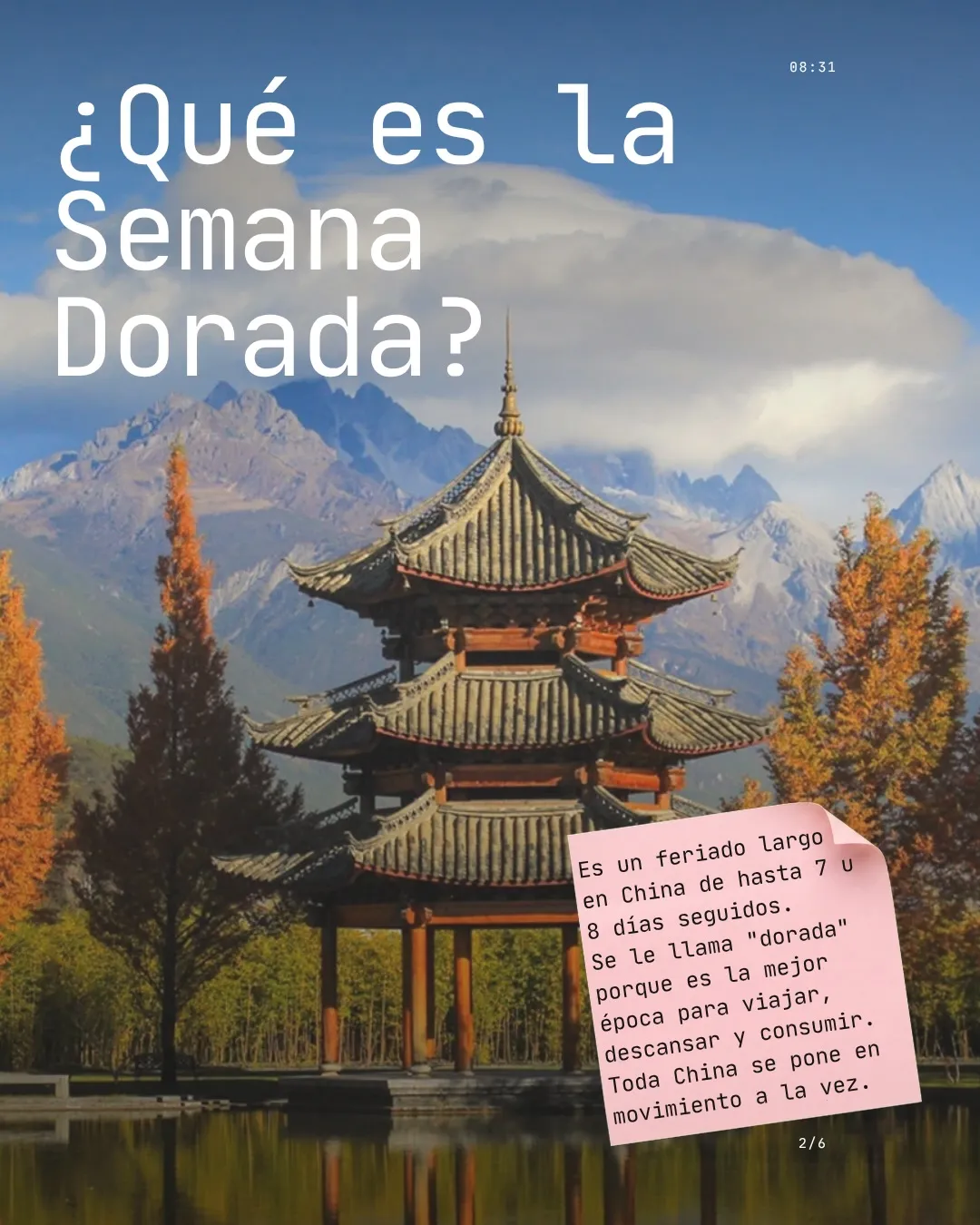 ¿Qué es la Semana Dorada? Un feriado largo en China de hasta 7 u 8 días seguidos, la mejor época para viajar, descansar y consumir.