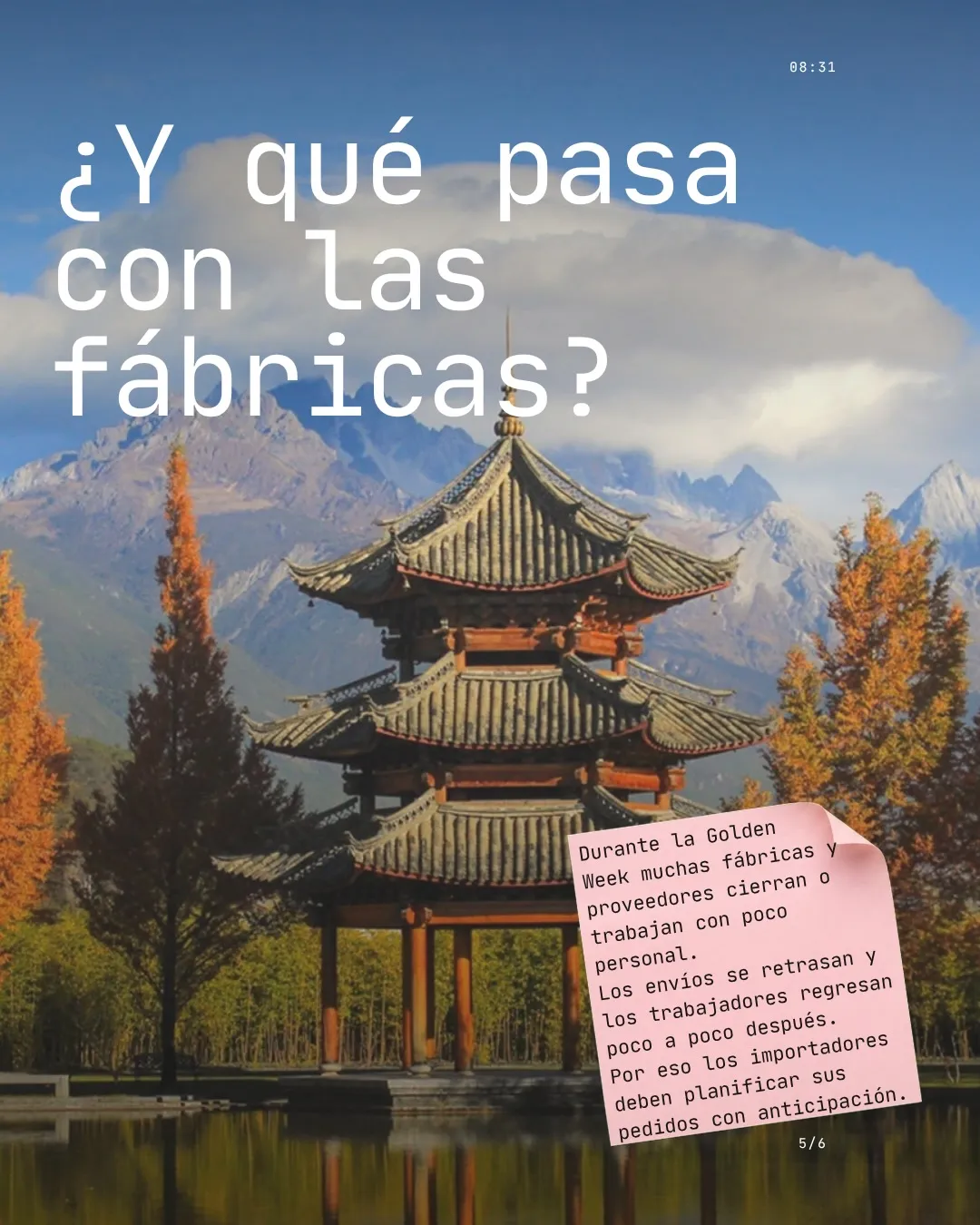 ¿Y qué pasa con las fábricas? Muchas cierran o trabajan con poco personal, los envíos se retrasan y conviene planificar los pedidos con anticipación.