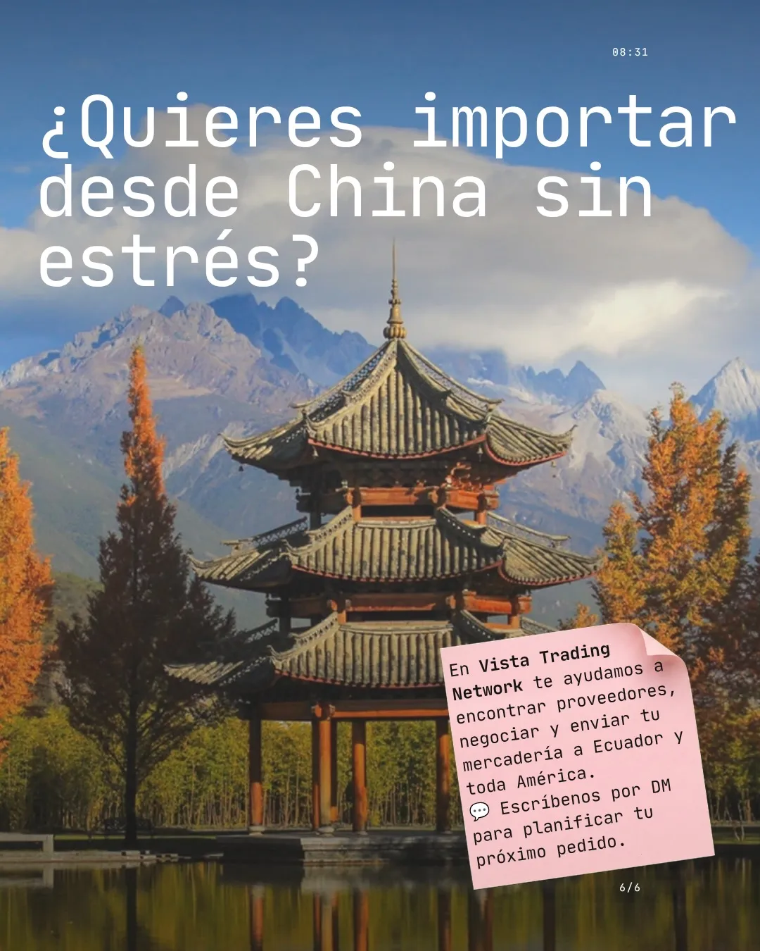 ¿Quieres importar desde China sin estrés? Vista Trading Network te ayuda a encontrar proveedores, negociar y enviar tu mercadería.